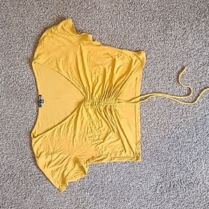Mustard fashion nova scrunchie top